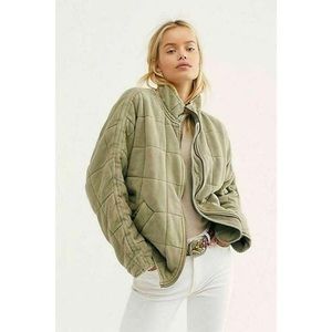 FREE PEOPLE Dolman Quilted Bomber Jacket - Green - size M